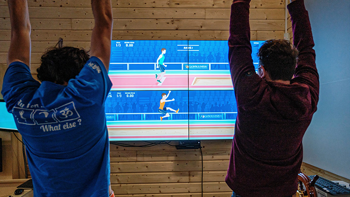 Jeu Kinect : saut en longueur